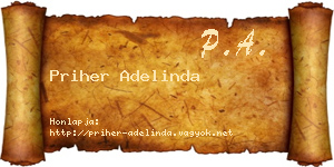 Priher Adelinda névjegykártya